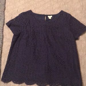 J.Crew lace lined top